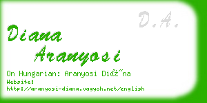 diana aranyosi business card